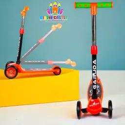 kiddie castle Foldable Scooter for Kids 4 Level Height PU Wheels with Brake image 1