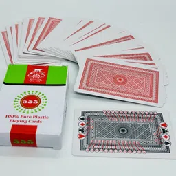 ssr shop card New Card-FULL PLASTIC 555 MARK PLAYING CARD(RED COLPremium Cards image 4