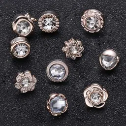 MGNLR Brooch Pins for Women Cover Up Button Pins Instant Button Jeans Button Brooch image 2