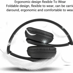 techobucks Wireless Bluetooth Headphone with Mic and FM SD CARD SLOT Bluetooth Headset Bluetooth Headset image 3