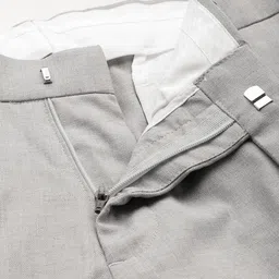 arrow Men Tapered Grey Polyester Trousers image 4