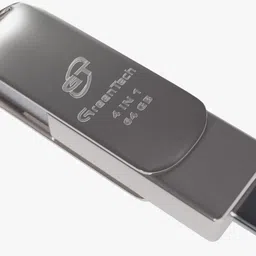 GREEN TECH GT061 USB NEO DRIVE 3.0 4 in 1 USB (Lightning , Type-C, Micro V8, USB Drive 64 GB Pen Drive Compatible with Mobile, Laptop, Desktop Computer USB 3.0 Metal Case image 4