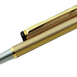 parmarth enterprises 801 Gold & Chrome Finish With 18 KGP Gold Plated Arrow Clip 2 Roller Ball Ball Pen image 2