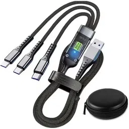 BOPUD Multi Charging Data Cable 100W High-Speed Charging Cable Transparent Luminous Charging Pad-picture-35