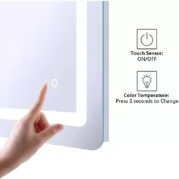 crystalstore Side line Corner flower Bathroom Mirror image 2