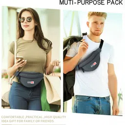 fkhbags Hiking Outdoor Fanny Packs Sport Holiday Large Pockets Waistbag Waist Bag image 3