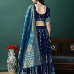 shree sant sarees Self Design Semi Stitched Lehenga Choli image 2