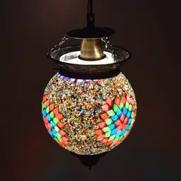 ionic glass mosaic decorated glass hanging light Pendants Ceiling Lamp Pendants Ceiling Lamp image 2