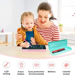 zirak 2 Pcs Smart LCD Writing Pad cum Pencil Box for Kids – Creative Learning Drawing image 3
