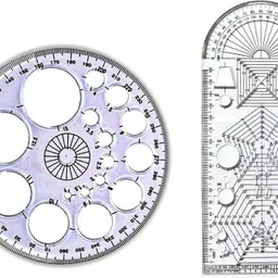 Pro circle and Engineering template stencil Drafting Kit-image-0