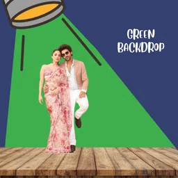 VRITASH 8X10FT Green Screen Background Backdrop Indoor Outdoor YouTube Videos Reflector image 2