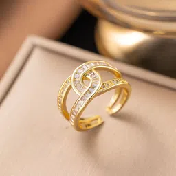 myki Stainless Steel Gold Plated Ring-picture-10