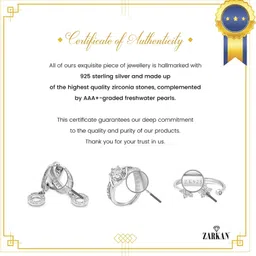 zarkan Hold Her Solitaire Sterling Silver Ring Sterling Silver Cubic Zirconia Rhodium Plated Ring image 4