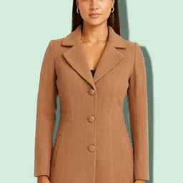 troo blue Women Solid Double Breasted Casual Blazer-picture-38