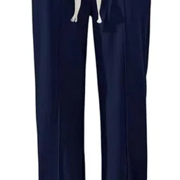 parwati creation Men Loose Fit Blue Linen Blend Trousers-picture-37