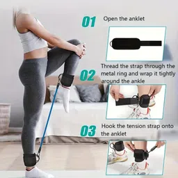 gjshop Ankle Bands for Working Out,Booty Workout Equipment Resistance Tube image 2