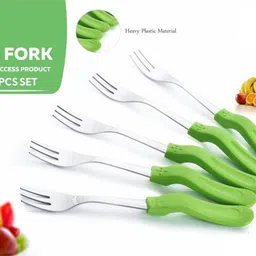 blluex FORK SPOON (10 PCS SET) Stainless Steel Fruit Fork, Salad Fork, Dinner Fork, Dessert Fork, Baby Fork Set image 4