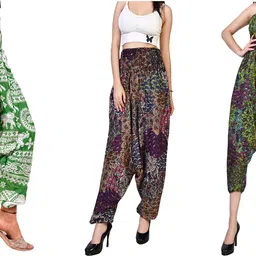 fusfus Printed Rayon, Cotton Women Harem Pants-picture-19