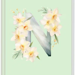 sketchfab Premium Soft Bound Notebook Diary for Girls, Women Floral Design (Initial N) A5 Diary Unruled 144 Pages-picture-19