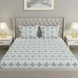 raymond home Cotton Double Flat 104 TC Floral Bedsheet image 2