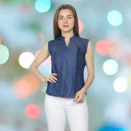 houseofcommon Women Regular Fit Solid Button Down Collar Casual Shirt-picture-16