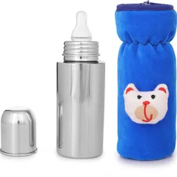 prueddle kids Baby Feeding Bottle With Silicone Nipple With Cover - 250 ml-picture-11