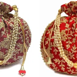 Women Maroon, Red Potli-image-32