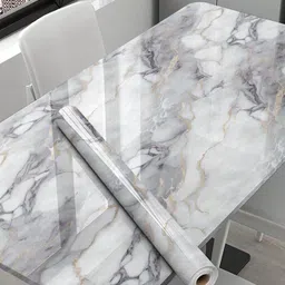 fokrim 200 cm White marble Wallpaper Self Adhesive Sticker-picture-10