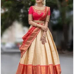 brightstar Solid Semi Stitched Lehenga Choli-picture-42