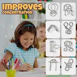 my baby love a perfect care Metal Puzzles Brain Teaser , Metal Puzzle Toys for Gift, Disentanglement Puzzle image 3