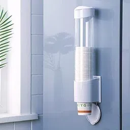 Self Adhesive Paper Cup Glass Dispenser Holder, Wall Mounted Plastic Glass Holder-image-45