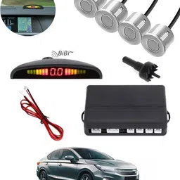 peeps store Universal 4 Silver Reverse Parking Sensor-PS25N385 Universal 4 Silver Reverse Parking Sensor-PS25N385 Parking Sensor-picture-38