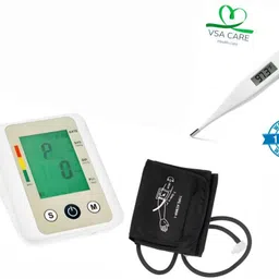 VSA CARE Bp Monitor & Digital Thermometer with One Touch Operation For Child & Adult Electronic Blood Pressure Monitor with Voice Function Thermometer-image-41