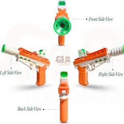 buddynjoy Battery Operated Kids Smoke Spray Blaster Toy Gun with Light, Sound & Vibration image 3