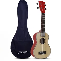 techno Premium 21" Black Soprano Ukulele – Acoustic , Rosewood Parts & Gig Bag Soprano Ukulele-picture-35