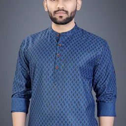 spoque Men Printed Cotton Blend Straight Kurta-picture-22
