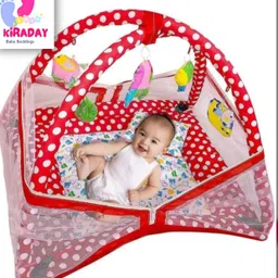 kiraday Polyester Kids Washable Baby Bedding Set Play Mosquito Net Cum Sleeping Bed Mosquito Net image 3