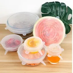 mysale Stretchable Food Saver Dishwasher Bowl Covers Reusable Silicone Stretch Lids 8.3 inch Lid Set-picture-30