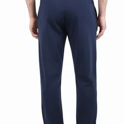 aster Men Solid Dark Blue Track Pants image 2