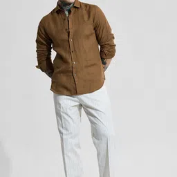 snitch Men Regular Fit Beige Polyester Trousers image 4