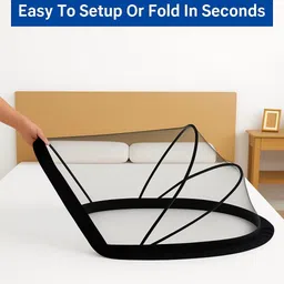 ya enterprise Baby mosquito net bed folding crib white HDPE - High Density Poly Ethylene Washable Infants Mosquito Net image 2