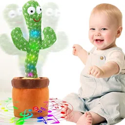 xoom toys Rechargeable Dancing Cactus Toy | Talking, Singing & Recording Funny Toy-picture-22