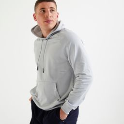 domyos Men Hoodie Sweatshirt - Plain Light Grey-picture-19