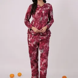 SANSKRUTIHOMES Women Printed Night suit-picture-33