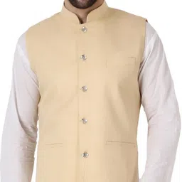 maleno Men Solid Nehru Jacket image 1