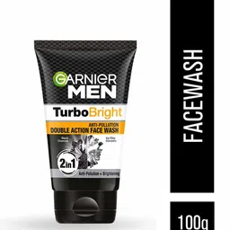 Garnier Turbo Bright Anti-Pollution Face Wash 100g & Brightening Moisturiser 50g image 2
