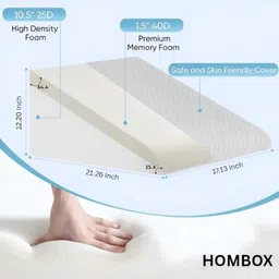 hombox Bed Wedge Foam Solid Orthopaedic Pillow Pack of 1 image 2