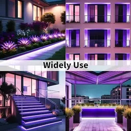 newness 300 LEDs 5 m Purple Steady Strip Rice Lights image 2