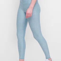 Candyskin Women Blue Solid Dry-Fit Tights image 5