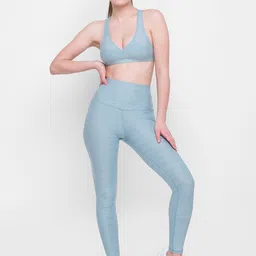 Candyskin Women Blue Solid Dry-Fit Tights image 3